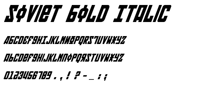 Soviet Bold Italic font